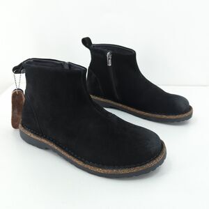 Birkenstock Women 38 US 7-7.5 Melrose Bootie Black Regular Suede Shearling NEW
